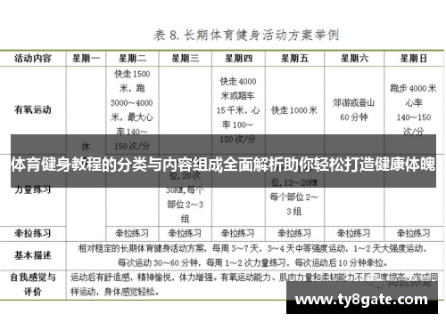 体育健身教程的分类与内容组成全面解析助你轻松打造健康体魄
